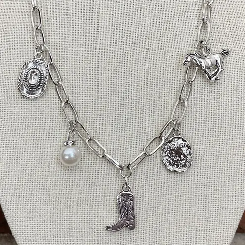 Running Horse Western Charm Necklace