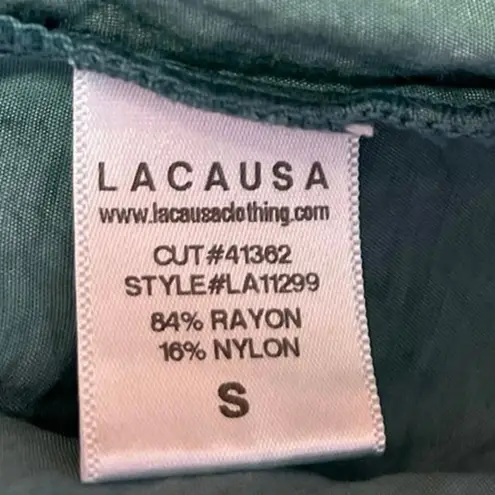 Lacausa Blue Green Tie Dye V Neck Ombré Sofia Slip Camisole Cami Tank Top Size S