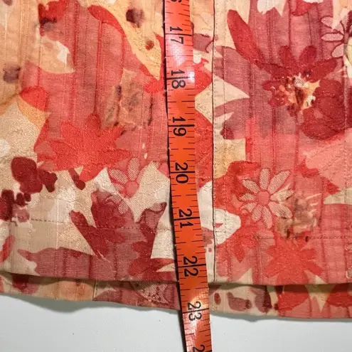 Coldwater Creek Jacket Fall Leaf Print Orange Tan Blazer Jacket NWOT S Small
