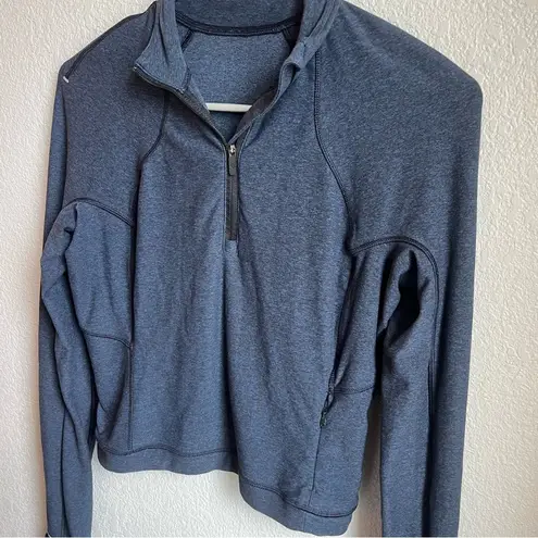 Lululemon  Its Rulu Run Cropped Half-Zip
Heathered True Navy / Black