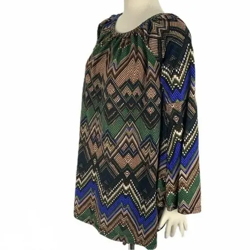 Winwin  long bell sleeve abstract print tunic top size small/medium - Image 2