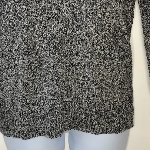 Rafaella  Cowl Neck Black & Grey Marbled Cozy Sweater size Medium