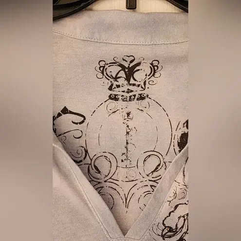 Key Closet Dragon Fine Jersey Polo Crystal Women’s Purple Shirt Size Medium