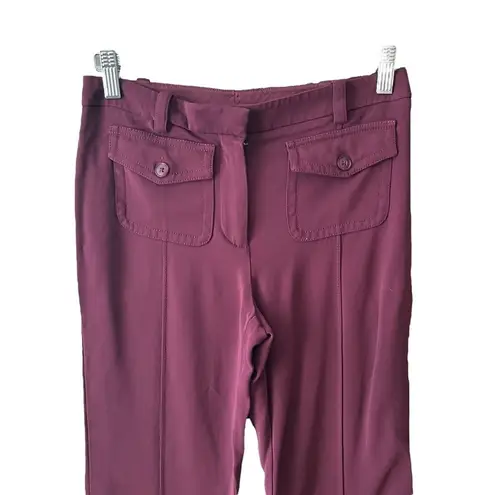 Rebecca Taylor Refined Suiting Boot Pant in Oxblood Sz 26/4