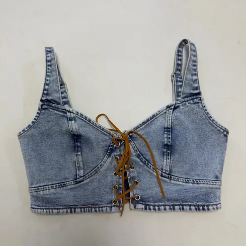Bailey blue Denim Crop Top NWOT