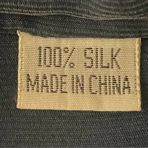 Flax by ANGELHEART 100% Silk blue pleated mini dress with Pockets Small EUC