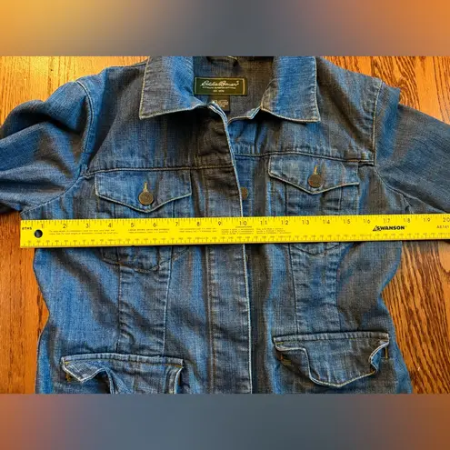 Eddie Bauer  Button-Up Denim Jean Jacket 100% Cotton Women's Petite Small - Image 9