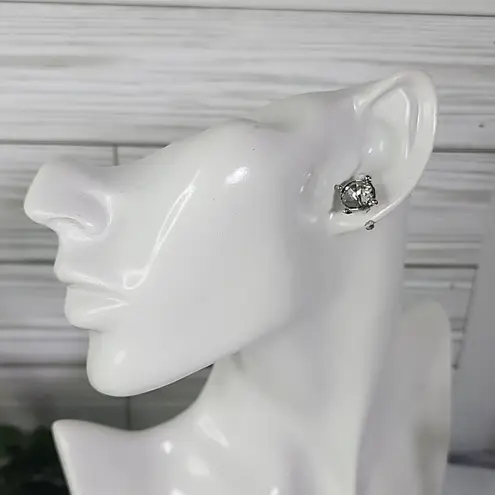 Silver Crystal with Fringe Bar Necklace and Earrings Set