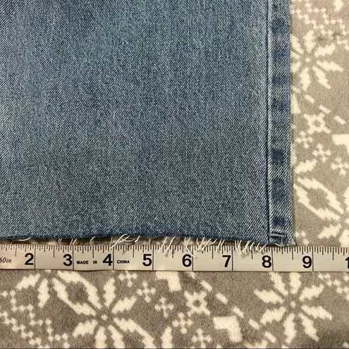 Vigoss  Billie 90's High Rise Loose Fit‎ Distressed Jeans Raw Hem Size 32