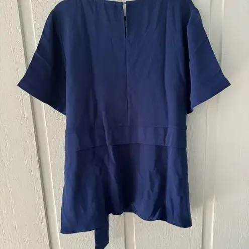 Jessica London BLUE front tie 26W Tunic top