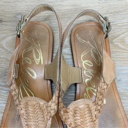 Rebels Women’s Size 7 Leather Huarache Braided Sandals Brown