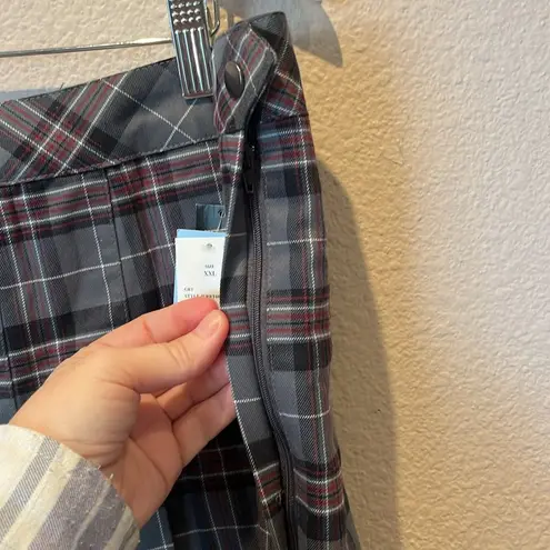 New Beetlejuice Astrid Plaid Skirt Size XXL NWT Gray