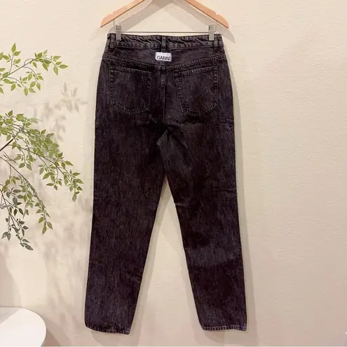 Ganni Black Swigy Straight Leg Denim Jeans Size 31 NWT