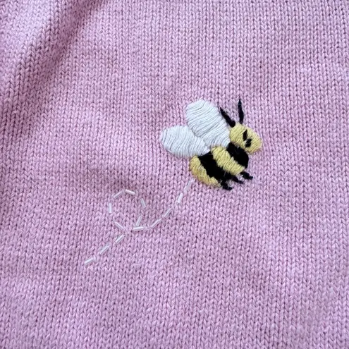 Quacker Factory Vintage Sweater 3XL Pink Easter Bunny Rabbit Cottagecore Grandma