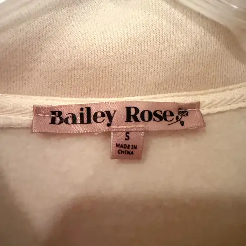 Bailey Rose Don't Know Don't Care Sweatshirt Women's Small Cream Athleisure