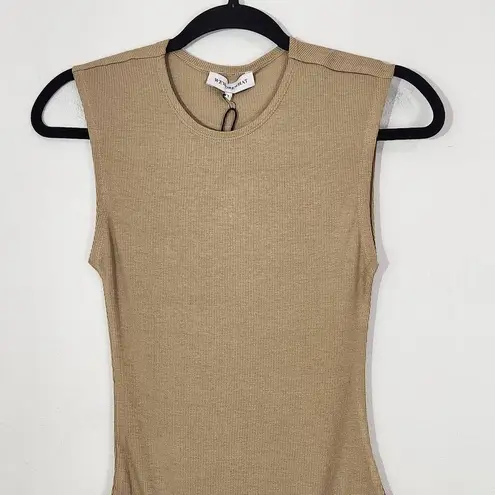 We Wore What Light Brown Bodysuit NWT Size XXS Brown Muscle Bodysuit