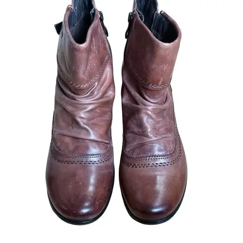 Venturini Eleganza Brown Leather Ankle Boots Women size 7