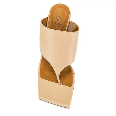 TORAL Mule Sand Leather Thong Square Sandals Womens Size 39