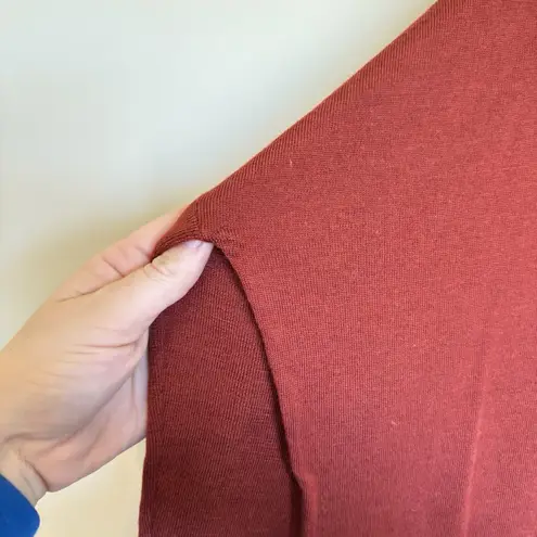 COS ROLL-NECK MERINO JUMPER BRICK RED Women's Small