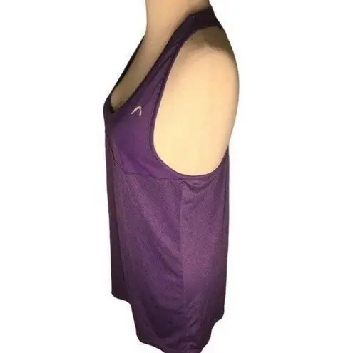 Head Open Back Spaghetti Strap Purple Gym Workout Yoga Tank Top Size M