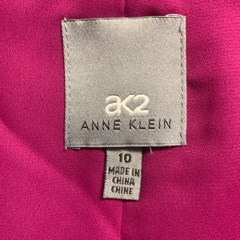 Anne Klein Ak2 Ann Klein 10 Purple Knee Length Straight Skirt Career Statement Side Zipper