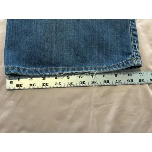 Women's Vintage Indian Rose Wide Leg Loose Fit Denim Blue Jeans 32 X 33 Low Rise