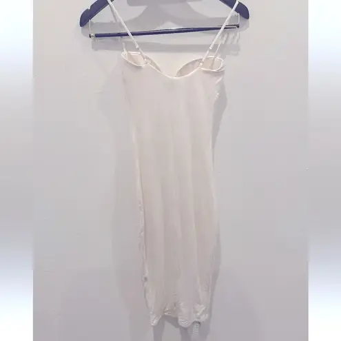 Re Ona Sweetheart Midi Dressin White Sz S