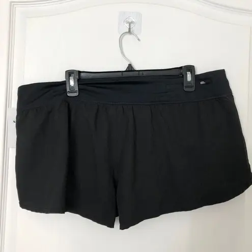 Nike  Swim Womens Black Athletic Shorts Size XXL Boardshort Bottoms Solid Element