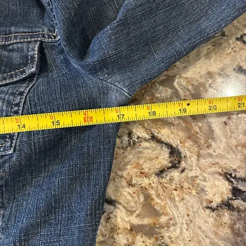 Calvin Klein Peplum Denim Jacket Fitted Size Small Jean Jacket 90’s Y2K vintage Blue