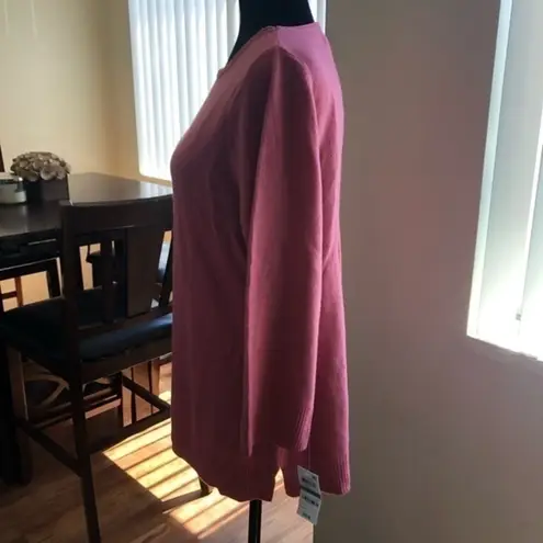 Karen Scott  Lux Rolled-neck Pink Orchid Sweater