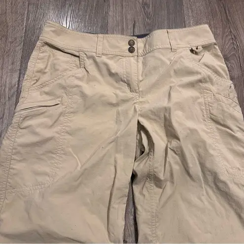 Ex Officio Pants Women's 6 Khaki Tan Convertible Nylon Outdoor Hiking Camping