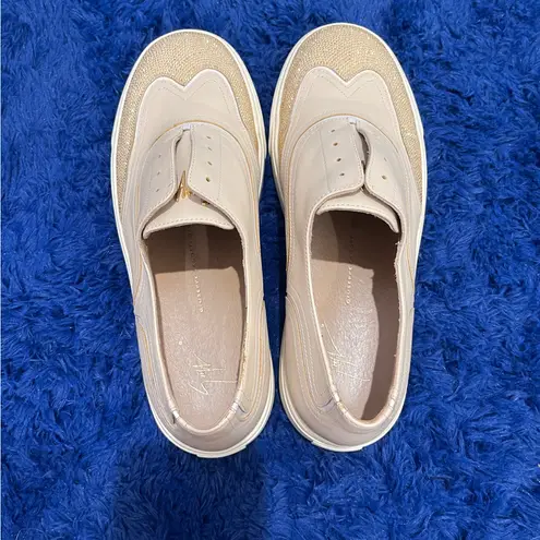 Giuseppe Zanotti Leather Studded Slip-On Sneakers Womens 10