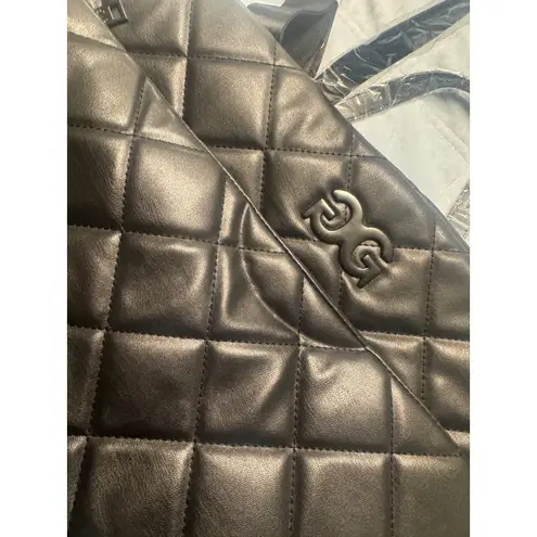 Gilda Paris Quilted Weekender Bag Black Oversized Carryall Travel Tote NWT