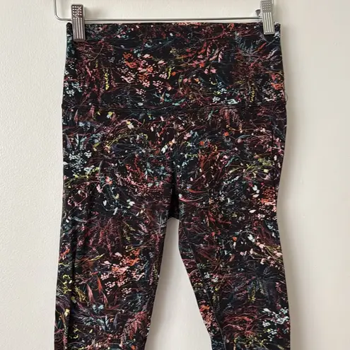 Lululemon 6 Align Multicolor Abstract Print Leggings Black