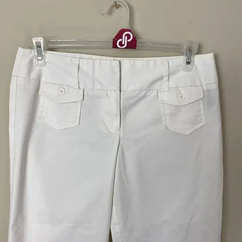 Star City #206 white cropped wide leg trousers