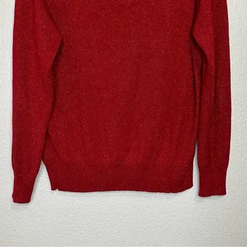 Lane Bryant  Red Metallic V-neck Sweater