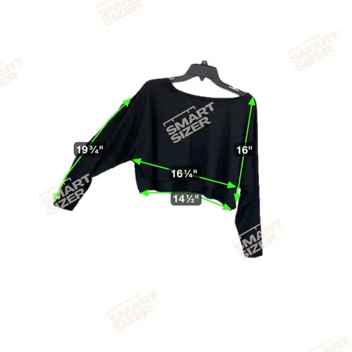 Long Sleeve Cropped Black Top in size S/M