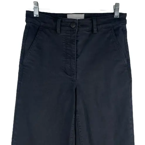 Everlane  High Rise Cropped Wide Leg Jeans Faded Black Gray Size 2