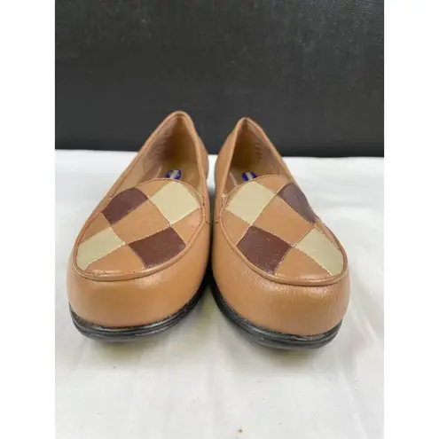 Dr. Scholls Women's Leather Tan/Multi Shoes, Slip on/ Flats Size 7.5 SKU 4270