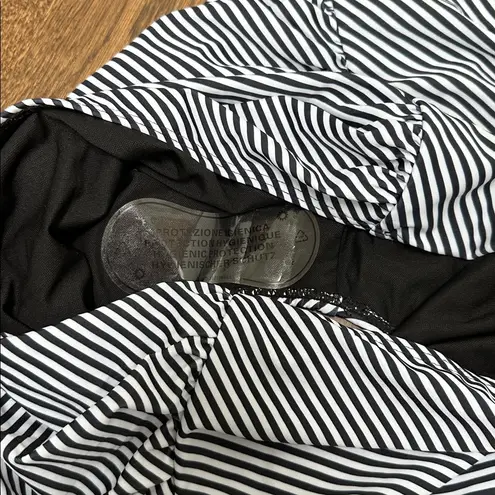 Retro Stage Black and White Striped Bikini Set 50s pin up size 1XL