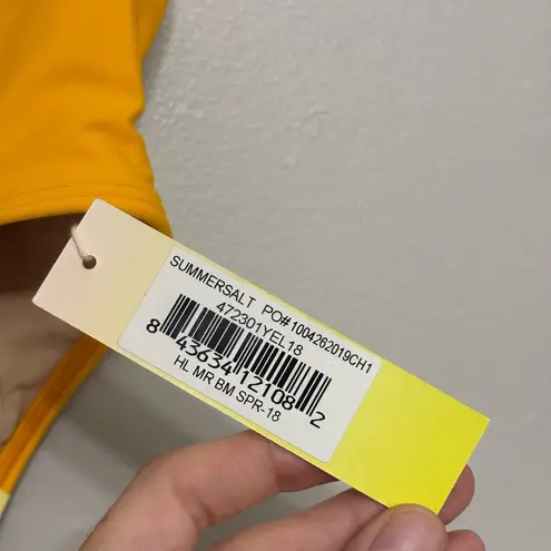 Summersalt NWT High Leg Mid Rise Bikini Bottom in Golden Yellow - Size 18