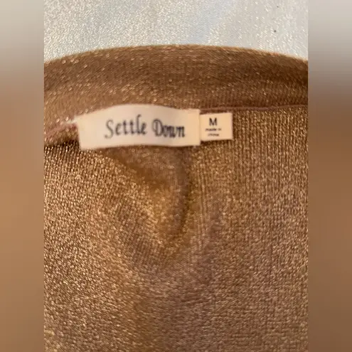 Metallic Gold Lurex Cropped Cardigan from Pinup Girl Clothing Sz M Size M