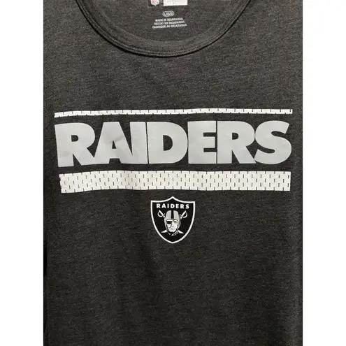 NFL Team Apparel Raiders Graphic Logo Tee Black/Gray T-shirt Long Sleeve Size L