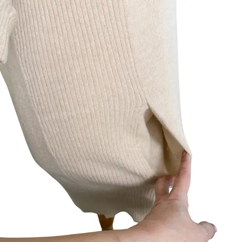 Design History Cashmere Turtleneck Sweater Dress Beige M Scandi Quiet Luxury