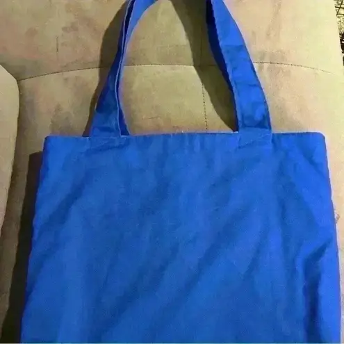 Quilted Blue Tote Bag with Animal Embroidery Boho Chic Anthropologie Style