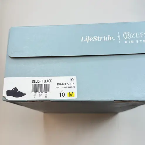 Life Stride with BZEES Women's Delight Washable Slide Wedge Sandals-Black-Size 10