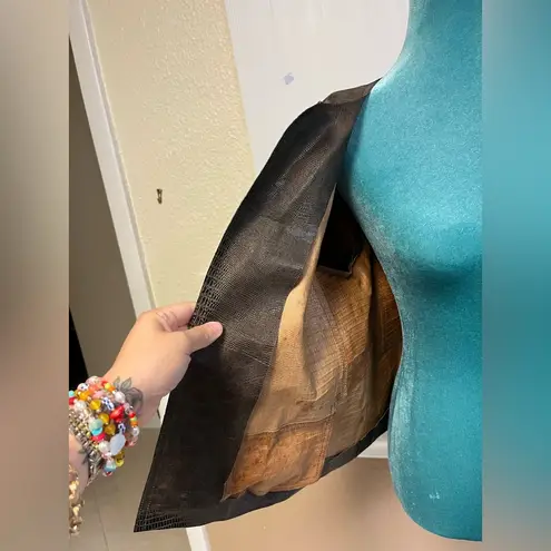 Lafayette 148 NYC Snake Print Leather Blazer – Size 10