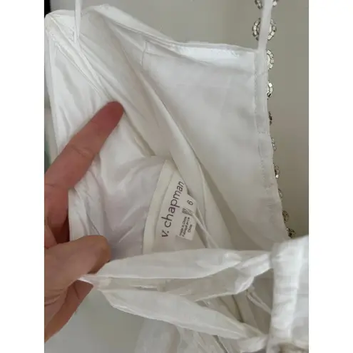 V. CHAPMAN NWT The Scarlette Halter Maxi Dress in White Size 6