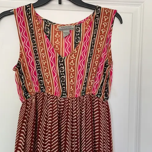 World Market Mixed Print Tiered Maxi Dress S/M Size undefined