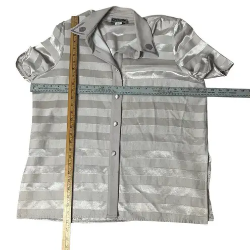 VINTAGE Taupe Pantsuit 3 Piece Pants Tank Shirt Sleeve Over Shirt Size XL